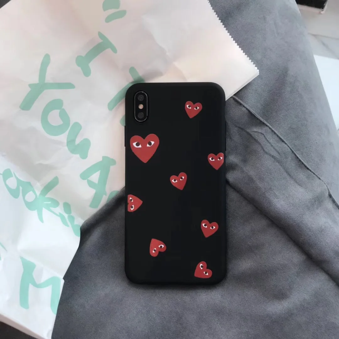 Япония модного бренда commes des garcons cdg брелок для телефона iPhone 6 6S 7 8 Plus X Xs Max Xr сердце