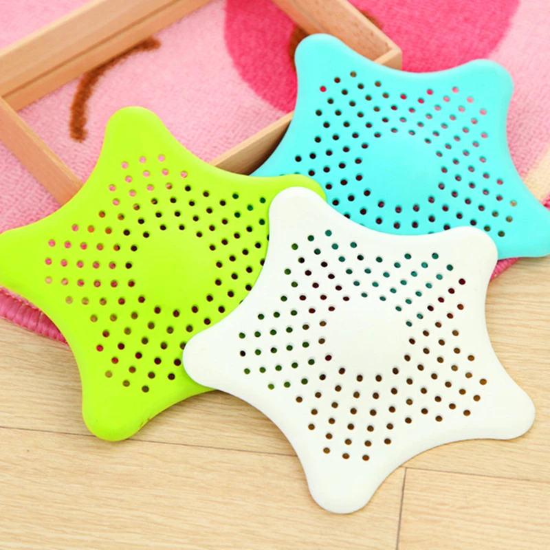 

1Pc Bathroom Sewer Outfall Strainer Sink Filter Star Strainer Anti-Bblocking Floor Drain Hair Stopper Catcher Kitchen Accessorie
