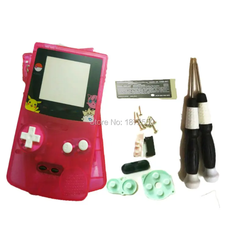 Лидер продаж прозрачный чехол розового цвета для NintendoGBCGameBoy цветные винты с