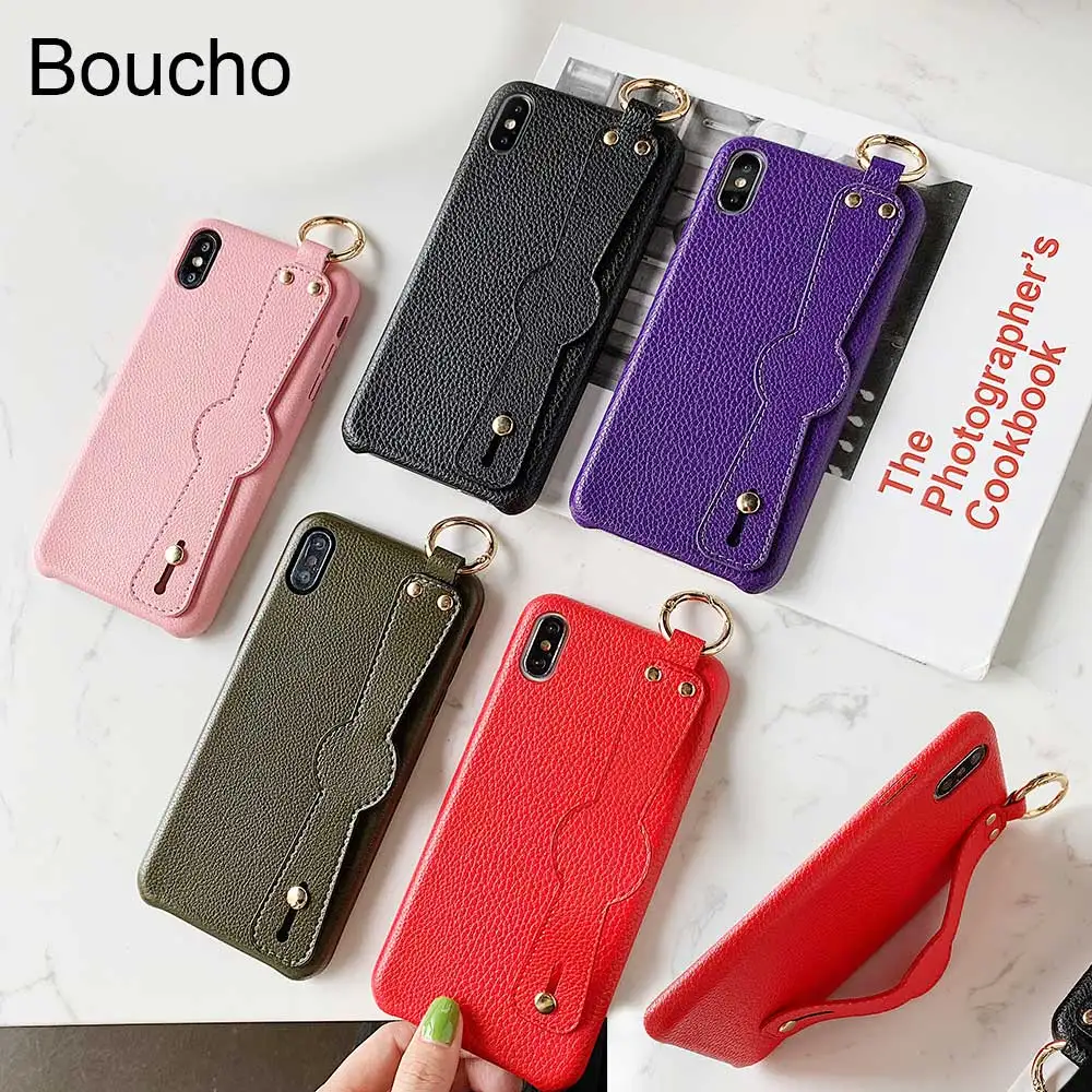 Роскошный чехол для телефона из искусственной кожи Boucho iphone Xs max XR X 6 6s 7 8 plus с