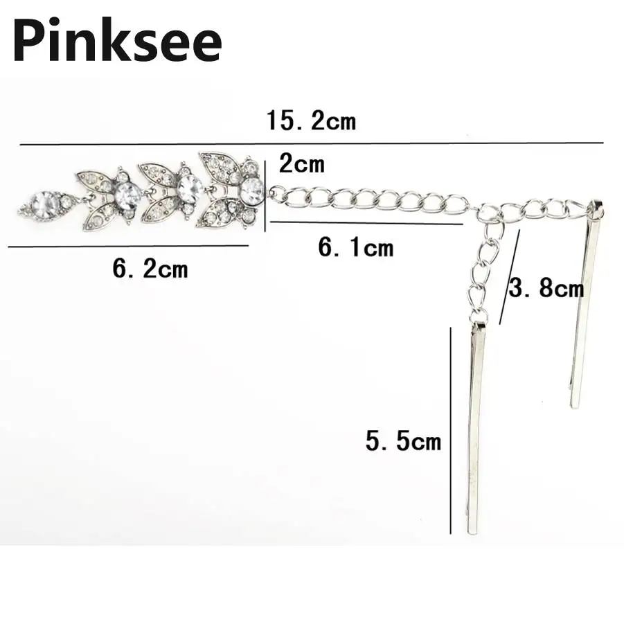 1 шт. Заколка Тикка для волос в стиле бохо женские цветочные хрустальные