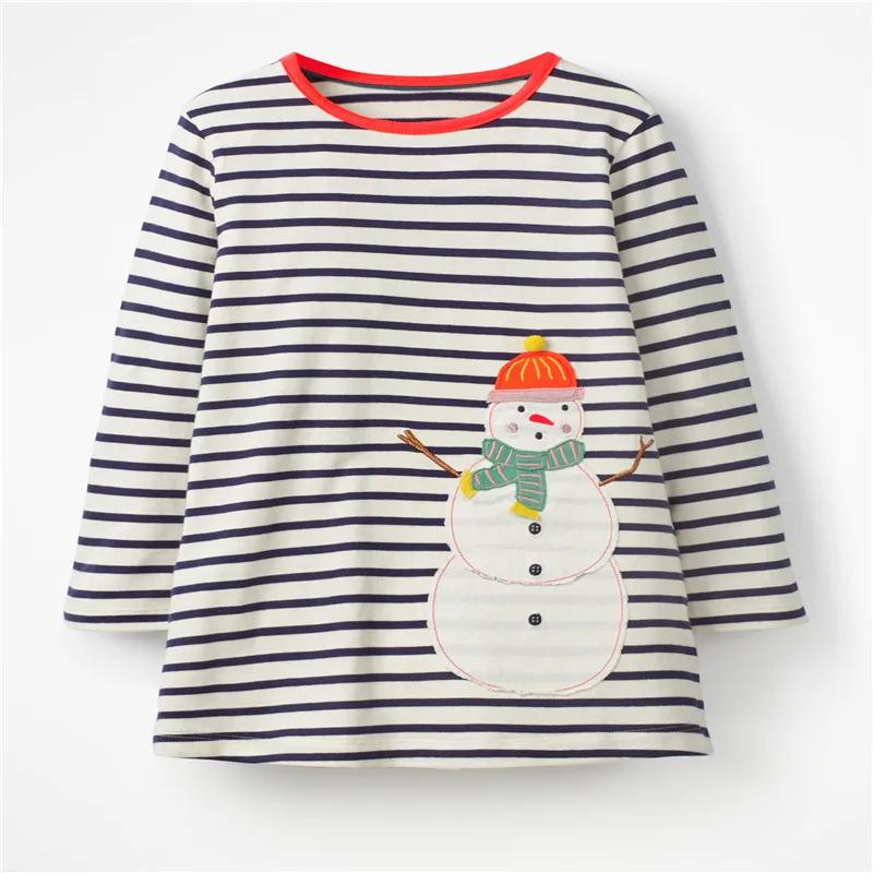 W1164 stripe Новинка г.; рождественские платья принцессы для маленьких девочек; одежда из хлопка с длинными рукавами и рождественской елкой; детское платье-пачка; вечерние платья - Цвет: W1164 stripe