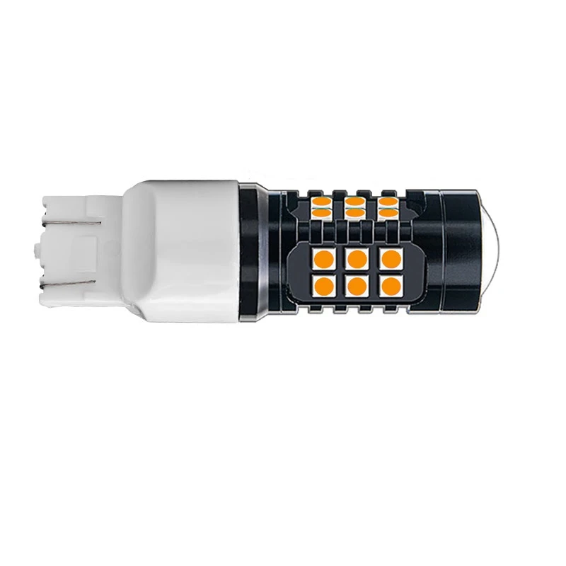 Суперъяркая светодиодная автомобильная лампа T20 7443 W21/5W 1200LM 27 SMD 3030 указателя