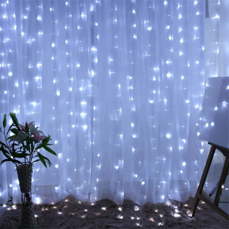 Navidad 2019 рождественские занавески 3M X 300 LED свет Natale Kerst Новогодняя лампа