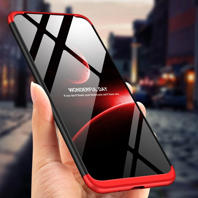 Роскошный чехол GKK для Huawei Honor V20 3 в 1 матовый Жесткий ПК цветной телефона деловом