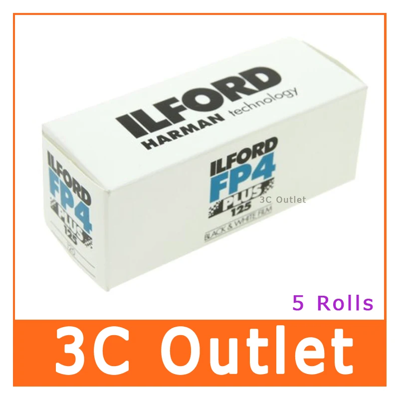 Ilford FP4 Plus 125 ISO пленка 120 черная и белая x 5 рулонов|Фотоплёнка| |