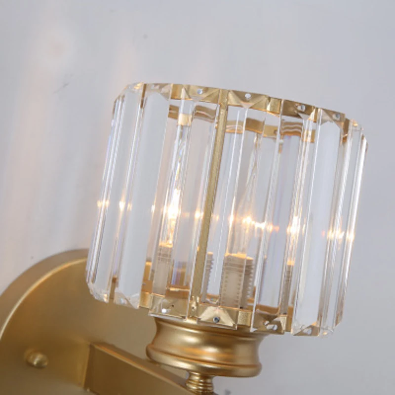 

High hotel bedside wall lamp engineering lamps new Chinese simple crystal bedroom wall lamp