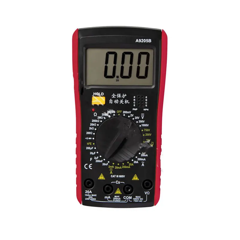 A9205B Digital Multimeter AC/DC Voltage Current Resistance Capacitance Handheld Ammeter Voltmeter Power Meter Tester | Инструменты