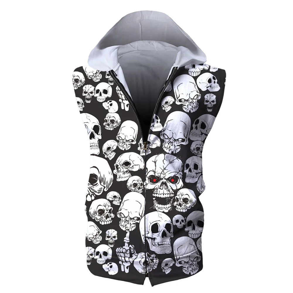 hoodies sweatshirts Raisvern толстовки для мужчин женщин дьявол невесты череп головы 3D печати кофты на молнии унисекс Мужские толстовки без рукавов топы 3XL - Цвет: hoodies sweatshirts