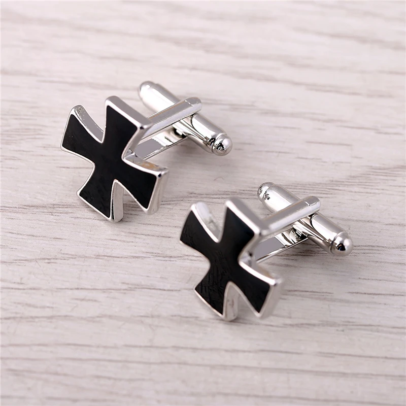 Запонки J Store с черным крестом для мужчин французская рубашка запонки из
