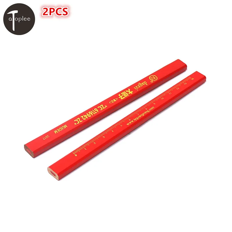 Карандаш для рисования линий 2 шт. 176 мм столярные карандаши дюйма красный/черный |