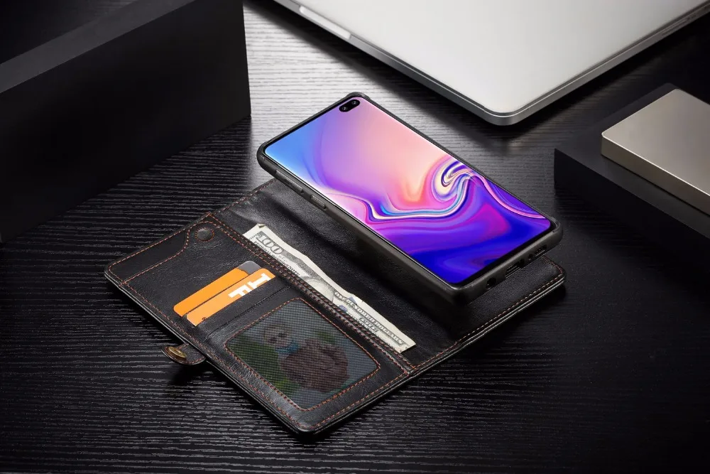 Чехол Me, чехол для samsung Galaxy S10 Plus, Ретро стиль, натуральная кожа, Магнитный съемный чехол-кошелек, чехол для samsung S10/S10e, чехол