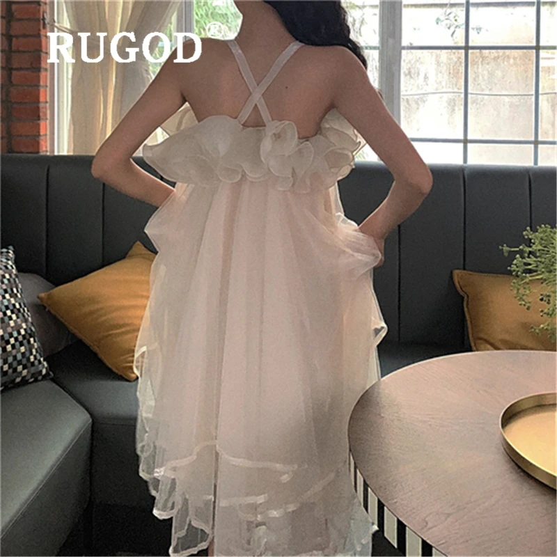 Женское Сетчатое платье без рукавов RUGOD элегантное вечернее платье-макси с
