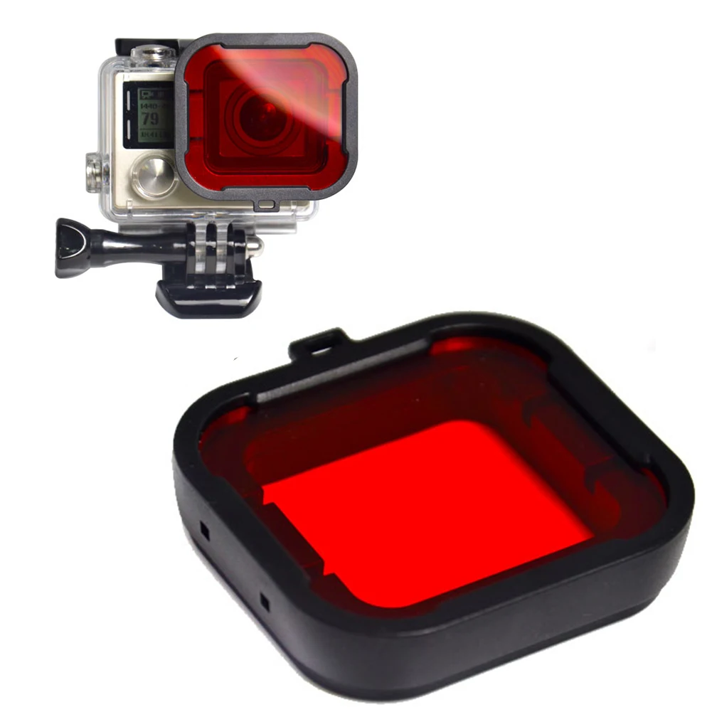 Водостойкий фильтр для дайвинга Gopro аксессуары 4 шт./лот подводный конвертер GoPro