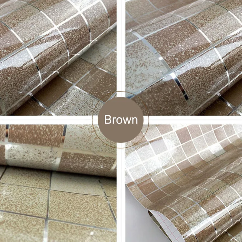 Bathroom Wall Stickers 3D PVC Mosaic Wallpaper Self Adhesive Kitchen Waterproof Tile Home Room Decoration | Обустройство дома