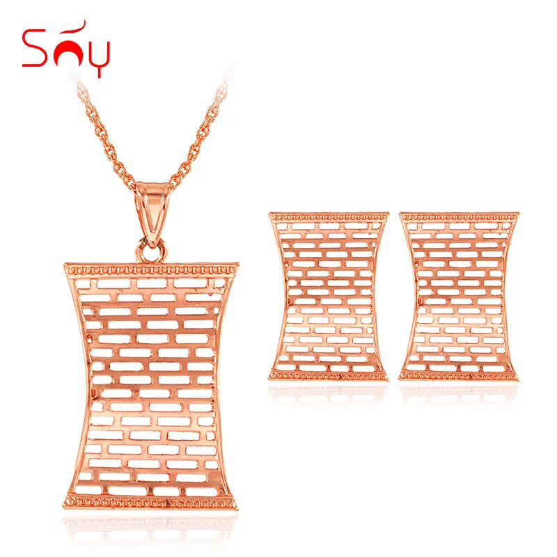 Комплект ювелирных изделий Sunny Jewelry для женщин квадратные украшения серьги