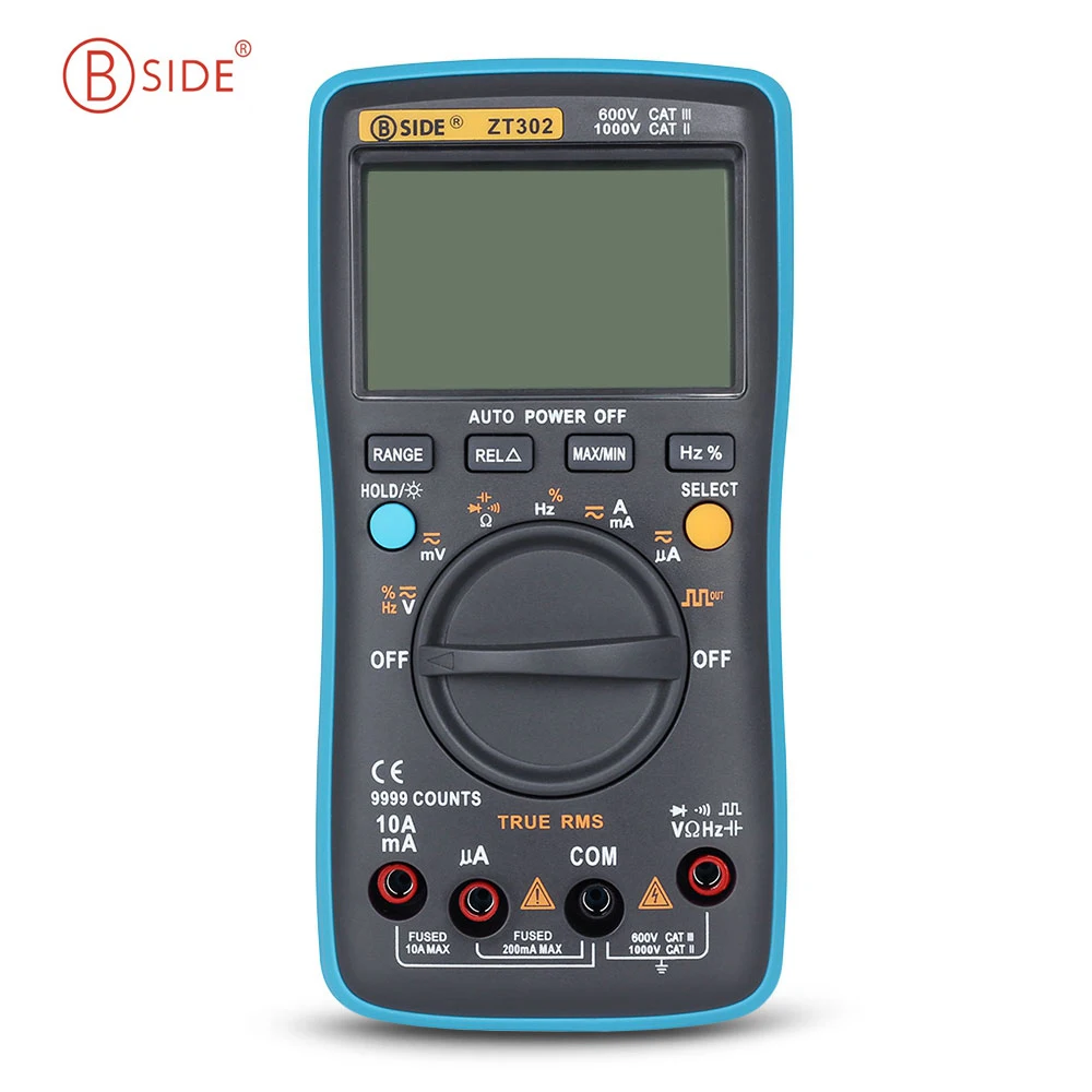 Bside ZT301/ZT302 Многофункциональный True RMS цифровой щупы мультиметра AC/DC Сопротивление