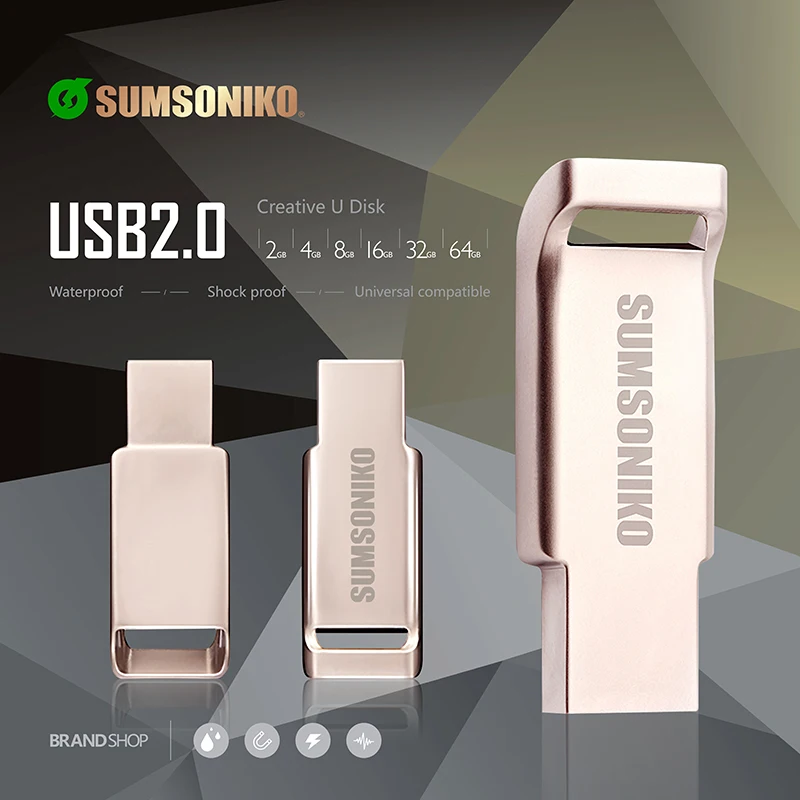 Sumsoniko usb flash drive подарок высокое Скорость USB 2.0 флэш-памяти 64 ГБ 32 16 8 4 2 | Компьютеры и