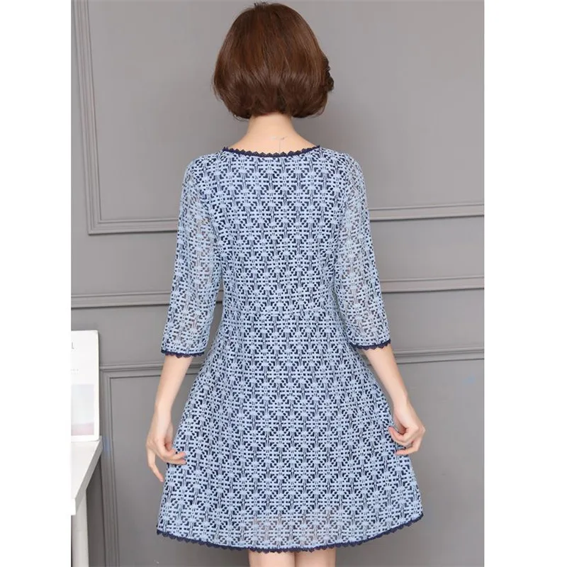 Большие размеры 5XL Vestidos женские весенние свободные платья 2018 с круглым вырезом