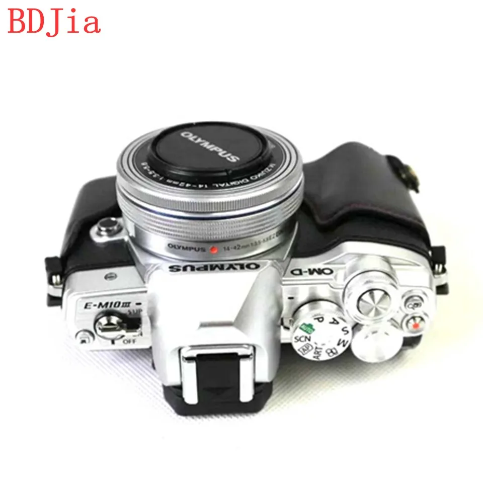 Модная сумка для камеры чехол Olympus EM10III EM10 MarkIII из искусственной кожи половинная