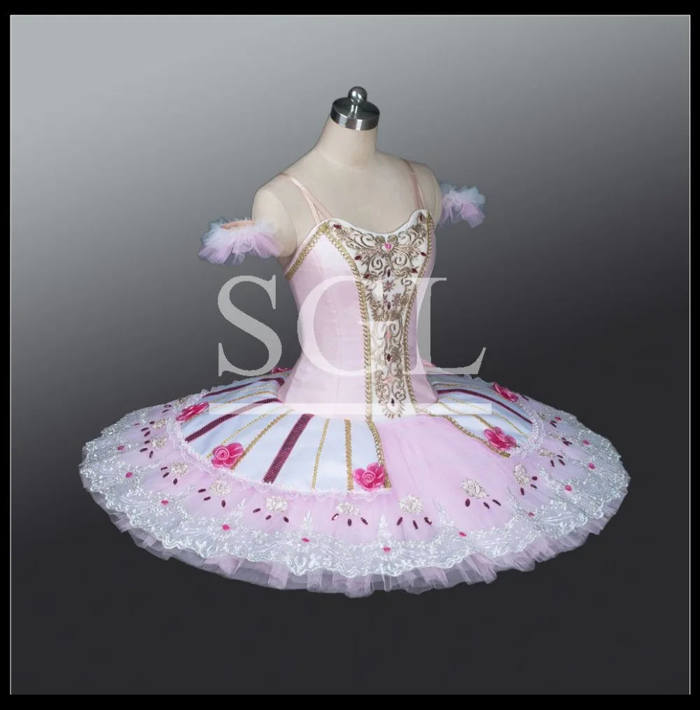 2016 New Collection Adult/Child Pink Ballet Tutus With Lace Custom Made Pancake Tutu For Don Quijote Competition AT1220 | Тематическая