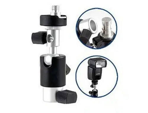 

Поворотный держатель для вспышки камеры типа D 360 degreen, держатель для зонта, шаровая Головка, подставка, кронштейн, штатив 1/4 дюйма, 3/8 дюйма, ка...
