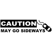 caution may go sideways car vinyl decal waterproof high quality funny interesting fashion sticker decals