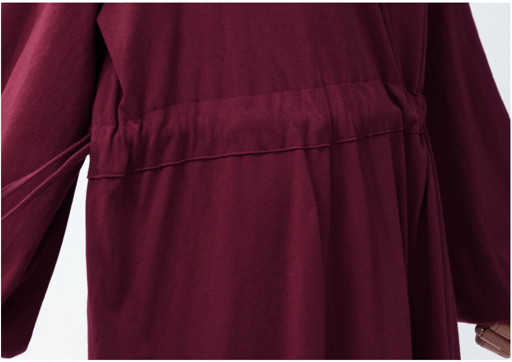 Плюс 5XL Для женщин платья с v-образным вырезом свободные большой подол со шнуровкой элегантность 3 цвета длинный рукав женский Повседневное верхняя одежда для девочек C80603L