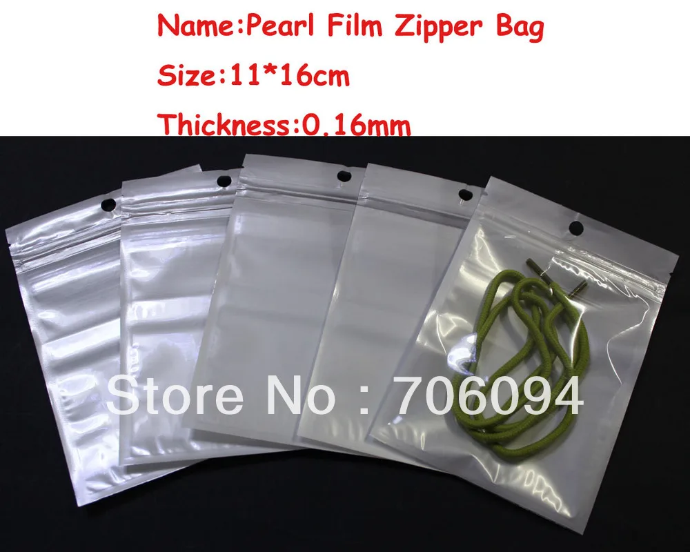 

Size:11*16cm,200pcs/lot,Pearl White Zipper Plastic bag,Pearl film Plastic bag,Polybag,Plastic Package for Gifts