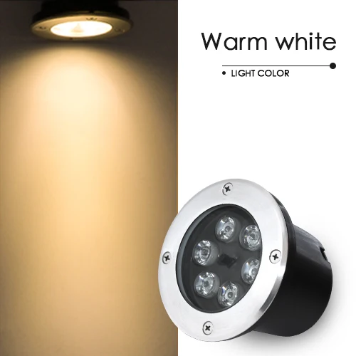 Светодиодный подземный светильник RGB декоративный открытый IP68 AC12V 24V утопленный водонепроницаемый светильник из нержавеющей стали - Испускаемый цвет: Warm white