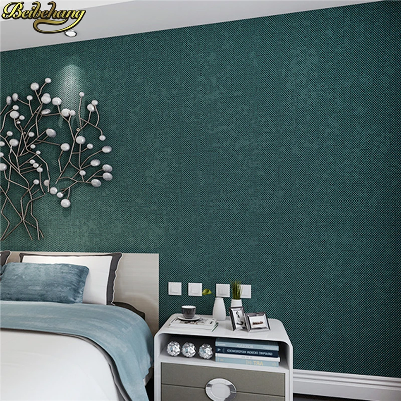 beibehang Nordic i modern minimalist linen wallpaper decoration home pure color shop living room bedroom for walls 3 d | Обустройство