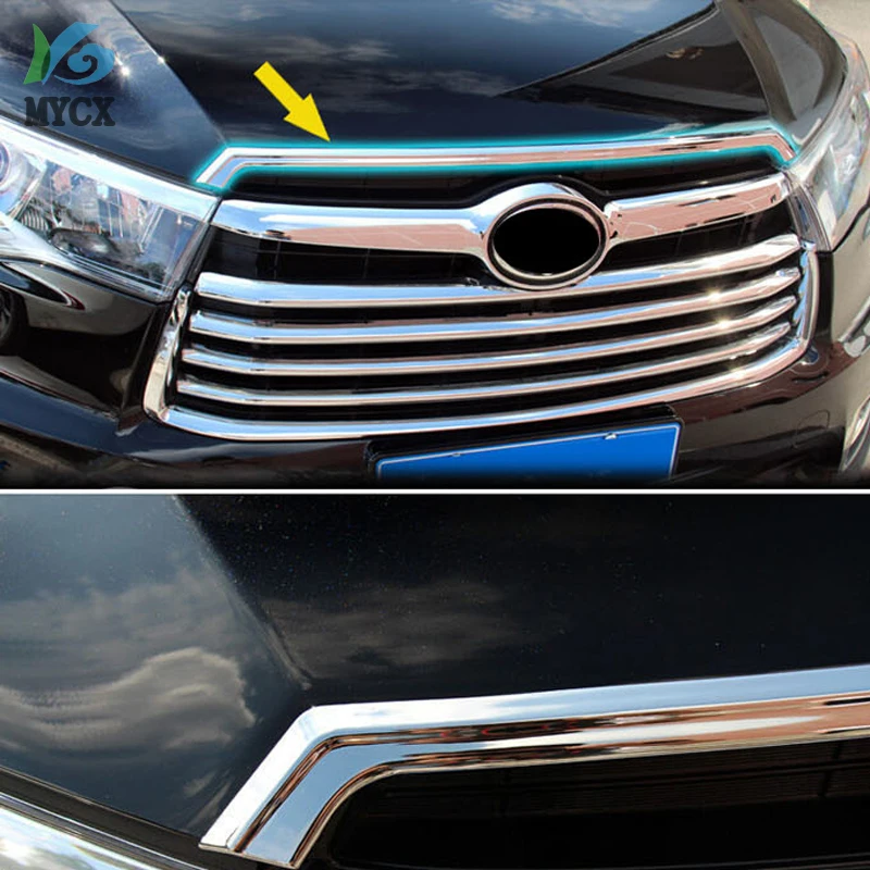 Хромированный передний капот для TOYOTA HIGHLANDER KLUGER 2014 2015 2016 | Автомобили и мотоциклы