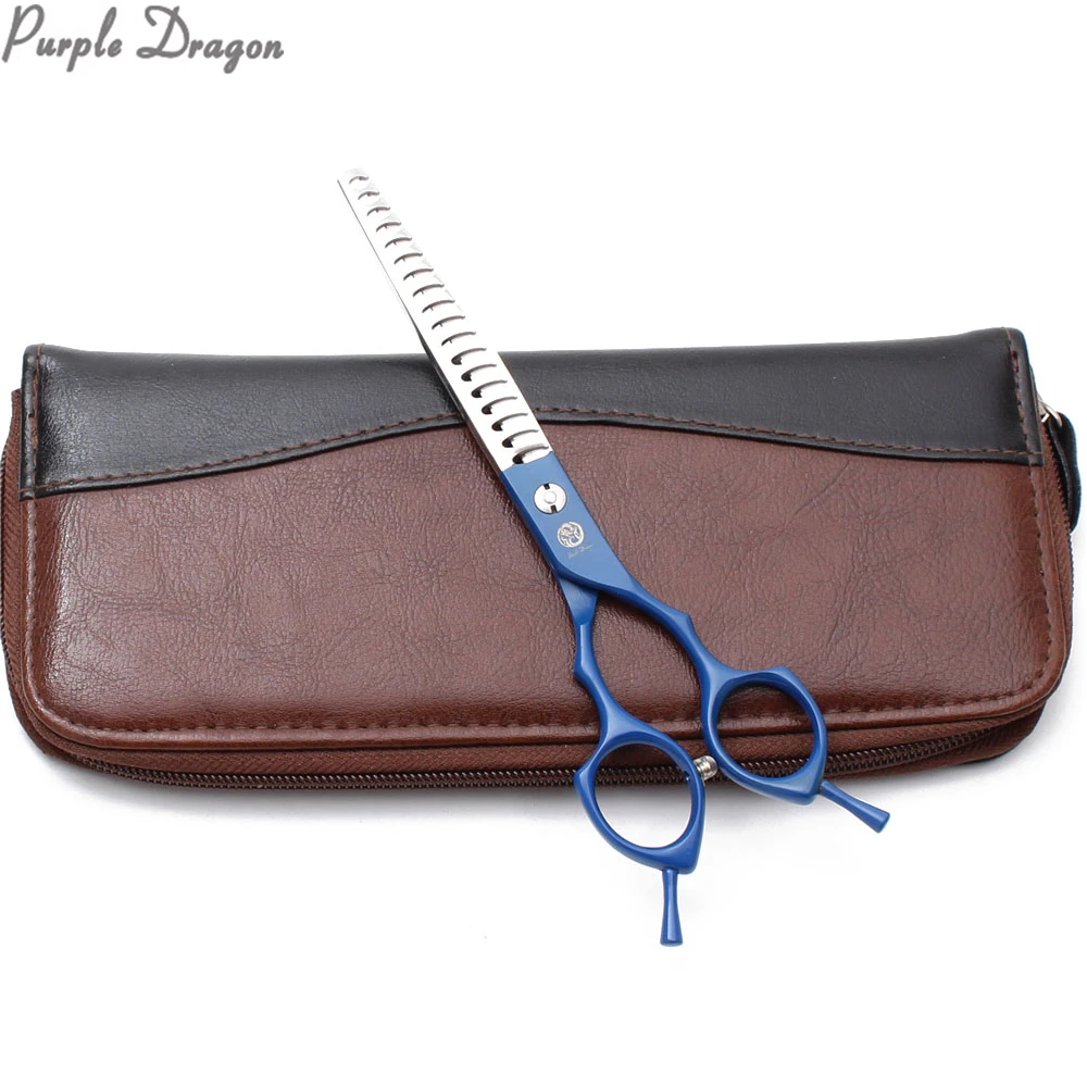 7.0" 440C Blue Professional Grooming Scissors Kit Thinning Shears Straight Dog Animal Finger Rest Z9029 | Красота и здоровье