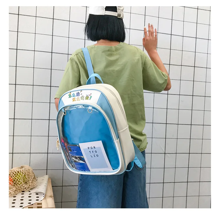 Прозрачные женские рюкзаки с милыми буквами Ita Bookbags, женские школьные сумки для девочек-подростков, модные летние рюкзаки, хит