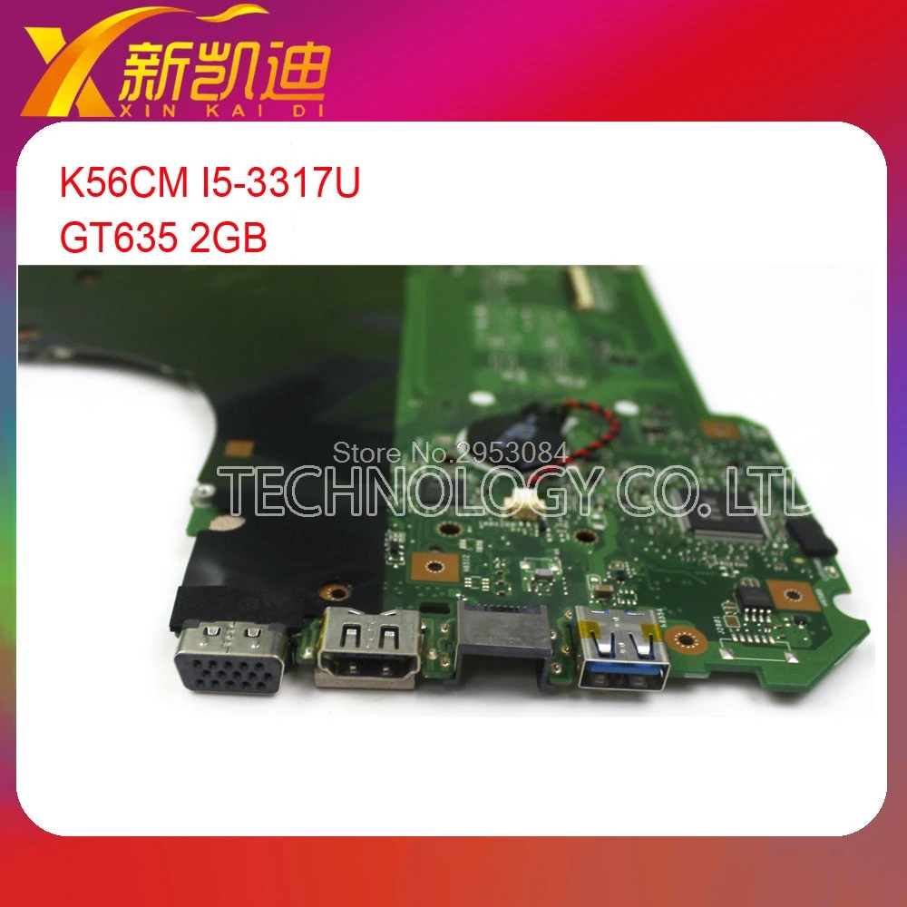 Материнская плата k56см REV2.0 I5-3317U GT635 2G для For Asus S550C s550см s56см K56C материнская
