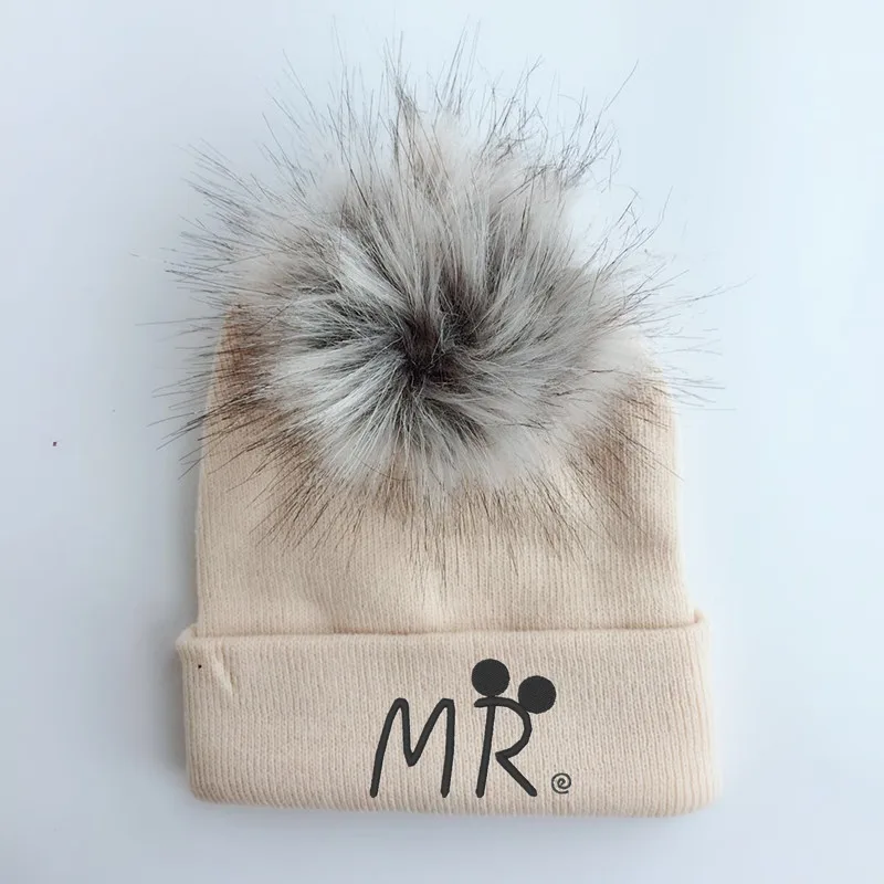 spring winter Toddler infant Kids children baby colorful raccoon Faux Fur pom hat cap beanie for girls and boys | Детская одежда и