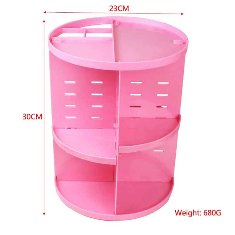 

Fashion 360-degree Rotating Makeup Organizer Box Brush Holder Jewelry Organizer Case Jewelry Makeup Cosmetic Storage Box