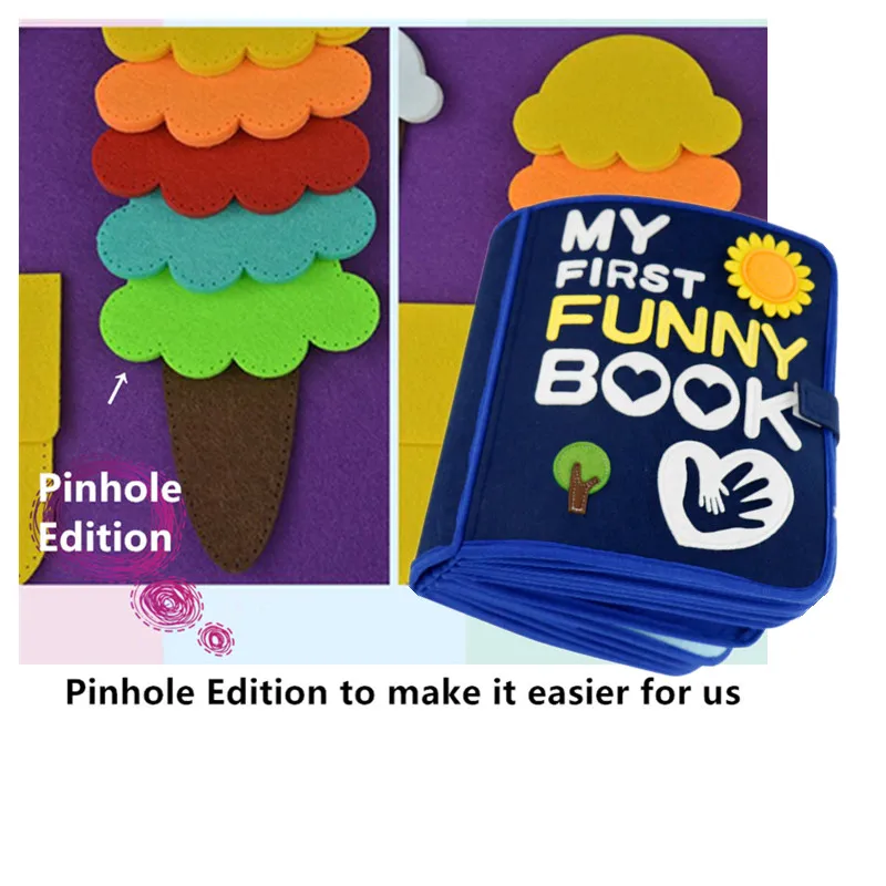 DIY Поделки игрушка Книга картина книга раннего обучения обучающие материалы история книга Мама ручной работы шитье первый смешной комплект книга для ребенка - Цвет: Pinhole Edition 1