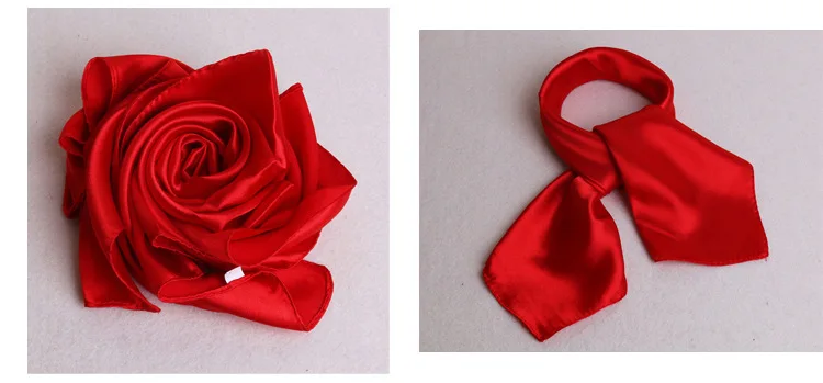 Four seasons new Solid Color Women Silk Scarf Fashion Airline stewardess Occupation 60X60cm small Kerchief Party Gift F1044 (art.: 7ad6028c1) - 7ad6028c1