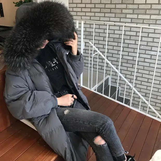 Зима 2020 новый длинный Модный женский пуховик большой размер толстый супер