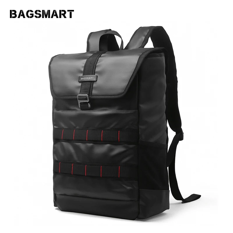 BAGSMART Новый PU кожаный рюкзак для ноутбука 15 6 дюймов Сумка модные путешествия