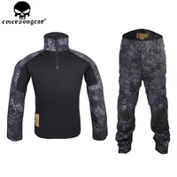 emersongear gen2 bdu tactical combat uniform tactical shirt pants with elbow knee pads airsoft outdoor hunting suit typ em6927
