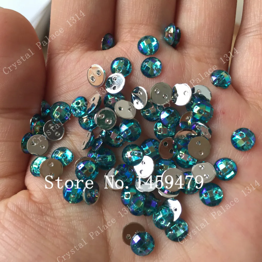 Синий цвет AB акриловые хрустальные свободные бусины небольшие нежные круглые