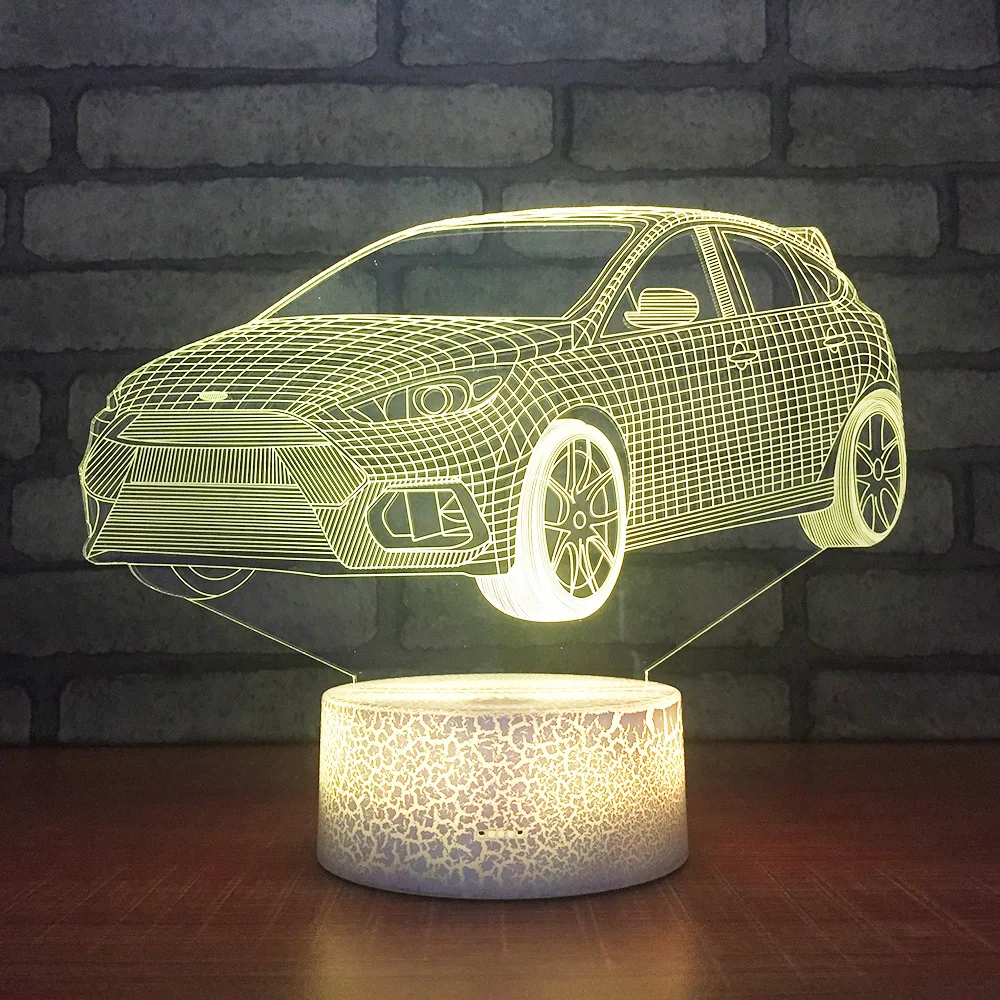 Уникальные 3d настольные лампы с Usb дистанционное управление изменение цвета