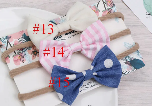 

36Pcs/lot,Wholesale MiniFabric Hair Bow With Nylon Girls Headband Girls Top Knotted Bow Headbands DIY Hairclip Hair Accessories