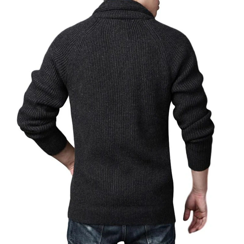 Idopy Мужской Повседневный тонкий толстый шаль воротник шерстяные кардиган