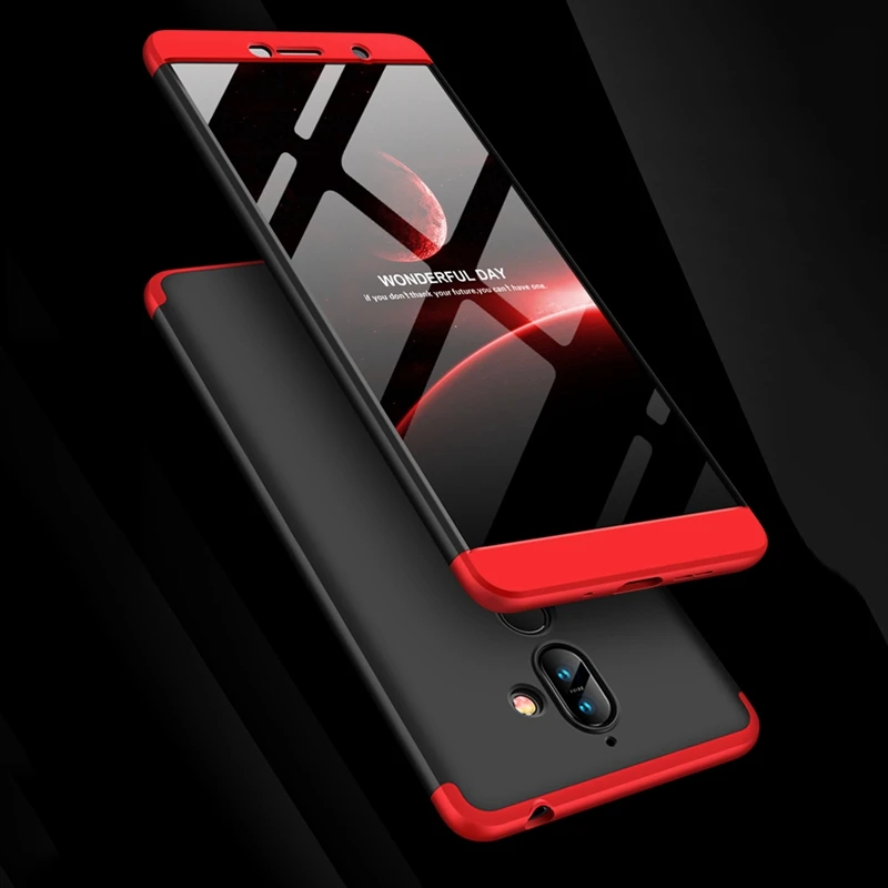 Защита Ultra Slim чехол для телефона Nokia 7 Plus 3 в 1 матовый жесткая задняя панель из