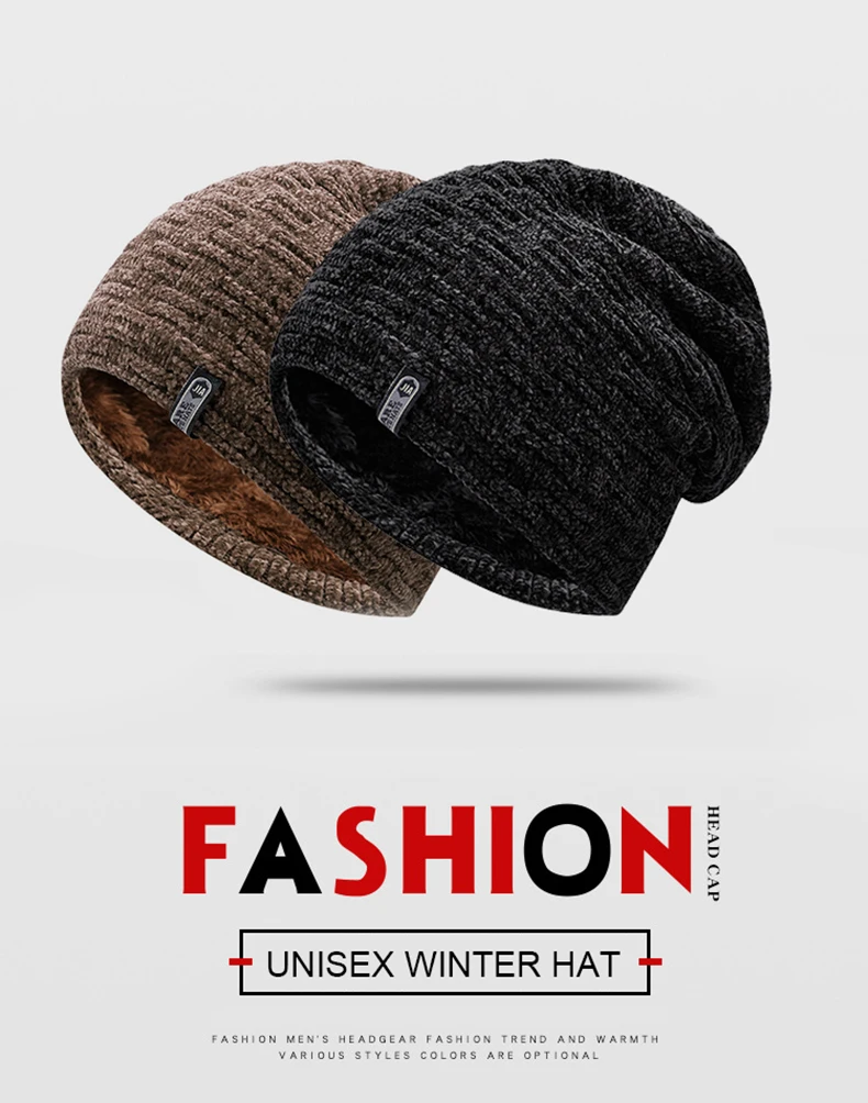 Зимние шапки для мужчин и женщин шапки бини вязаная шапка Gorras Bonnet внутри Риги бархатная черная Повседневная шапка мужские уличные лыжные Чулочные шапки