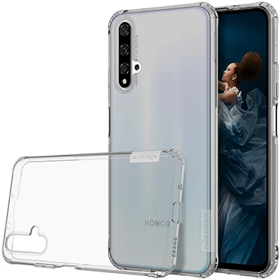 Transparent grey Чехол для huawei Honor 20 Pro NILLKIN Nature TPU прозрачный мягкий защитный чехол для Honor 20/20 Pro - Цвет: Transparent grey