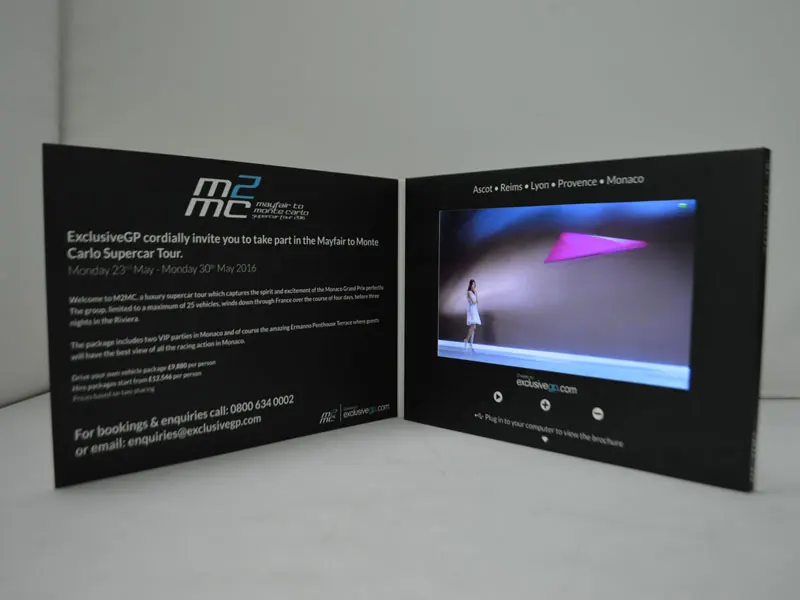 1 5 дюймовая видеоплеер с индивидуальной печатью поздравительная открытка для